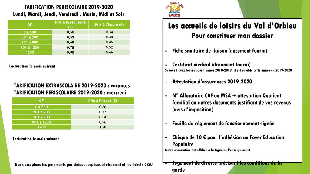 Les accueils de loisirs du Val dOrbieu ppt télécharger